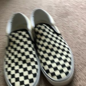 Gently worn Vans Checkerboard slip ons sz 13